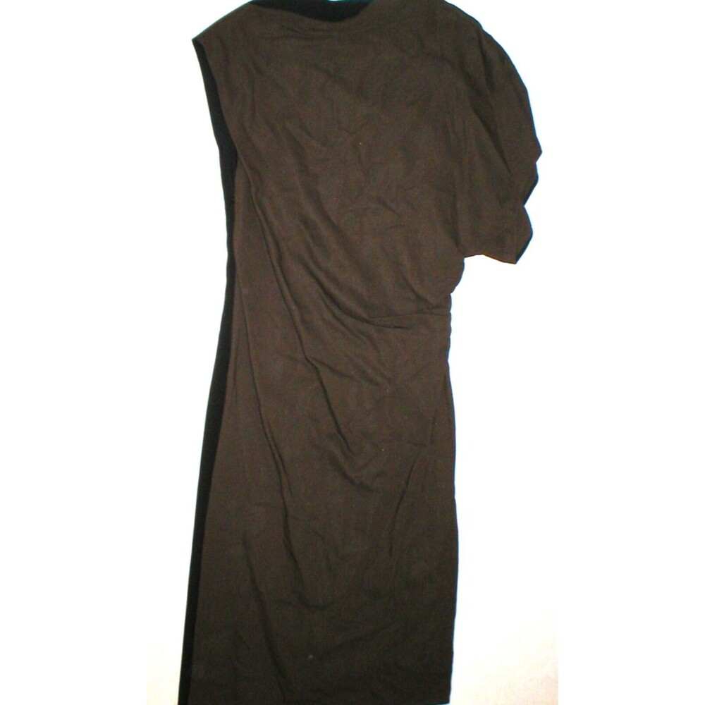 New Womens 4 6 NWT Balenciaga Paris Dress Designer 40 Italy Black Brown Silk Wor - Picture 8 of 12